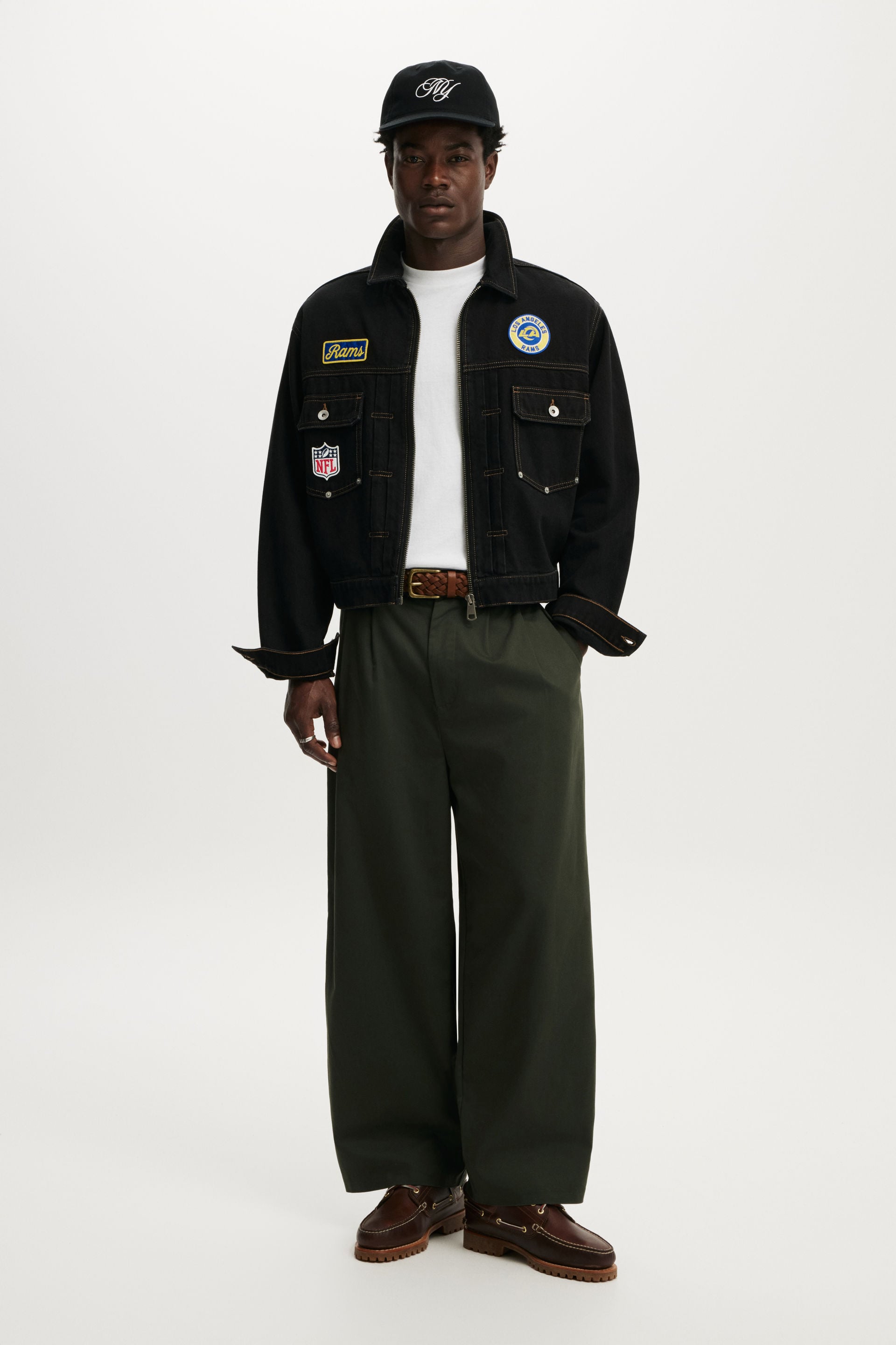 NFL Los Angeles Rams Denim Jacket, LCN NFL RAMS RINSE BLACK - example image 2