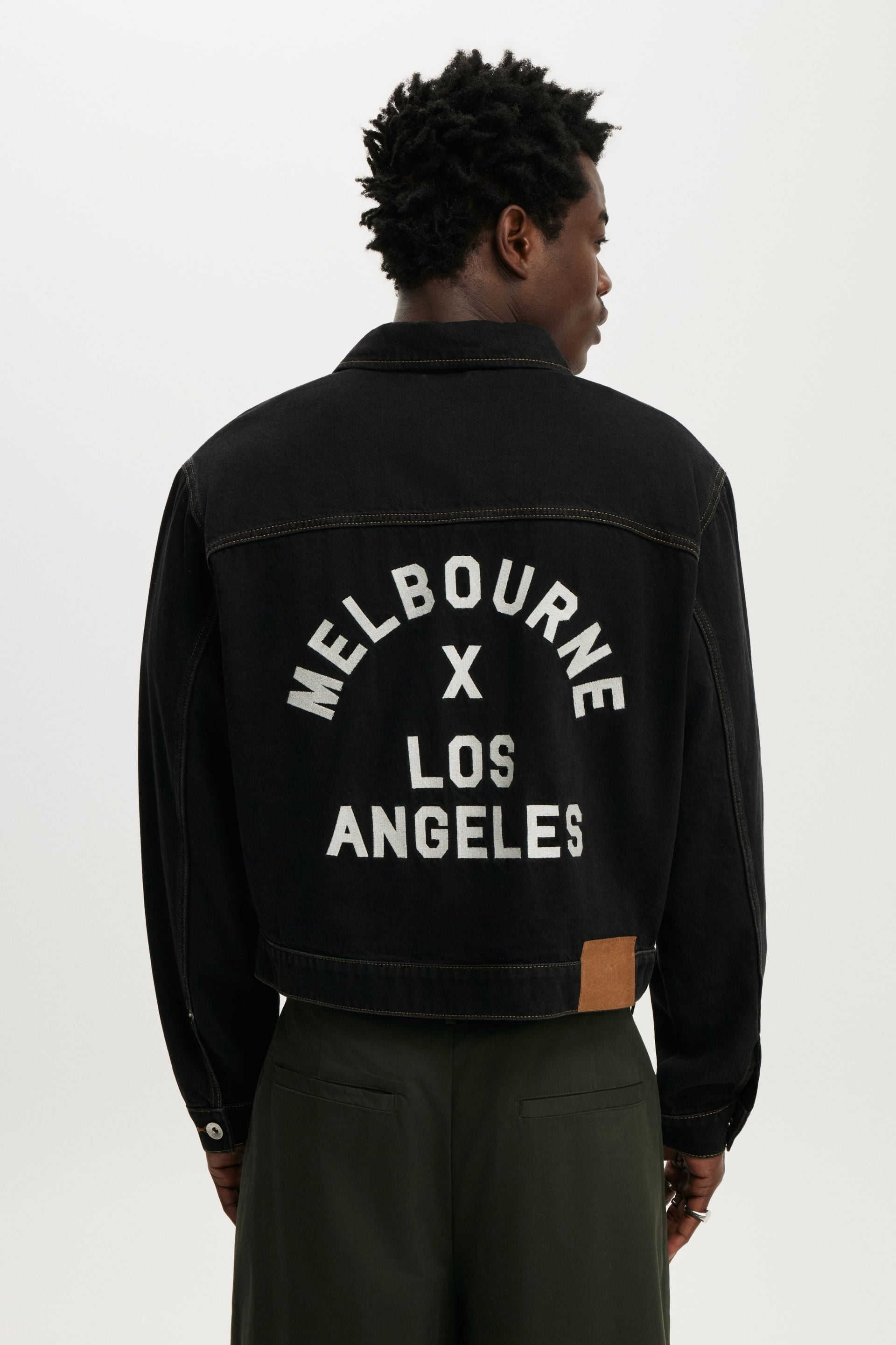 NFL Los Angeles Rams Denim Jacket, LCN NFL RAMS RINSE BLACK - example image 3