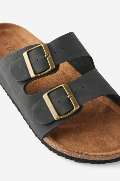 Double Buckle Sandal, BLACK - example image 2