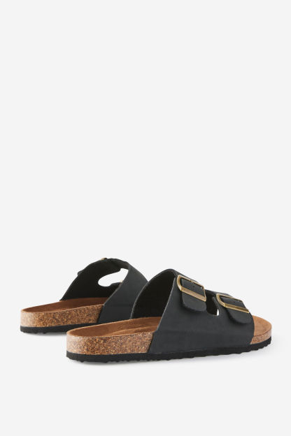 Double Buckle Sandal, BLACK - example image 3