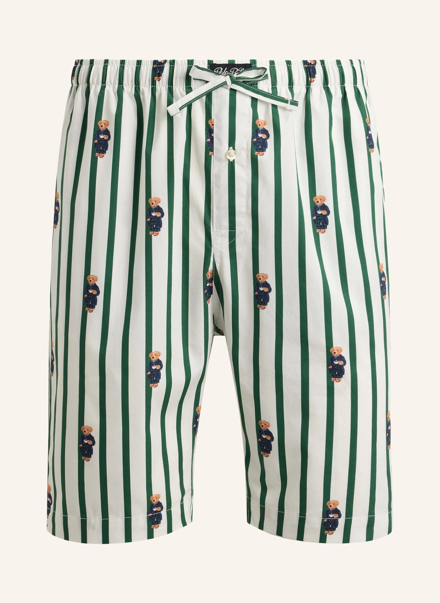 POLO RALPH LAUREN Lounge-Shorts – GRÜN / WEISS