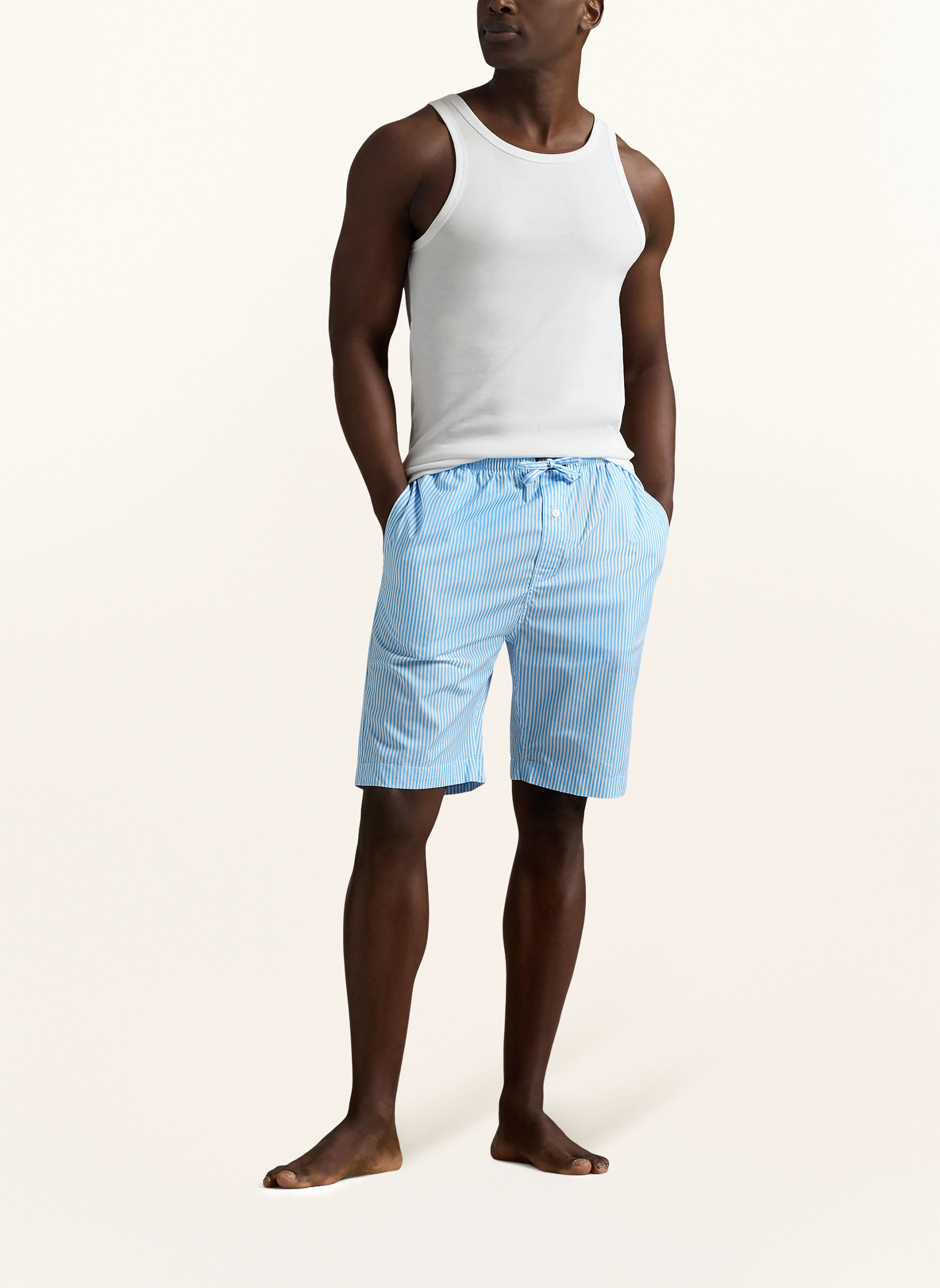 POLO RALPH LAUREN Lounge-Shorts – HELLBLAU / WEISS