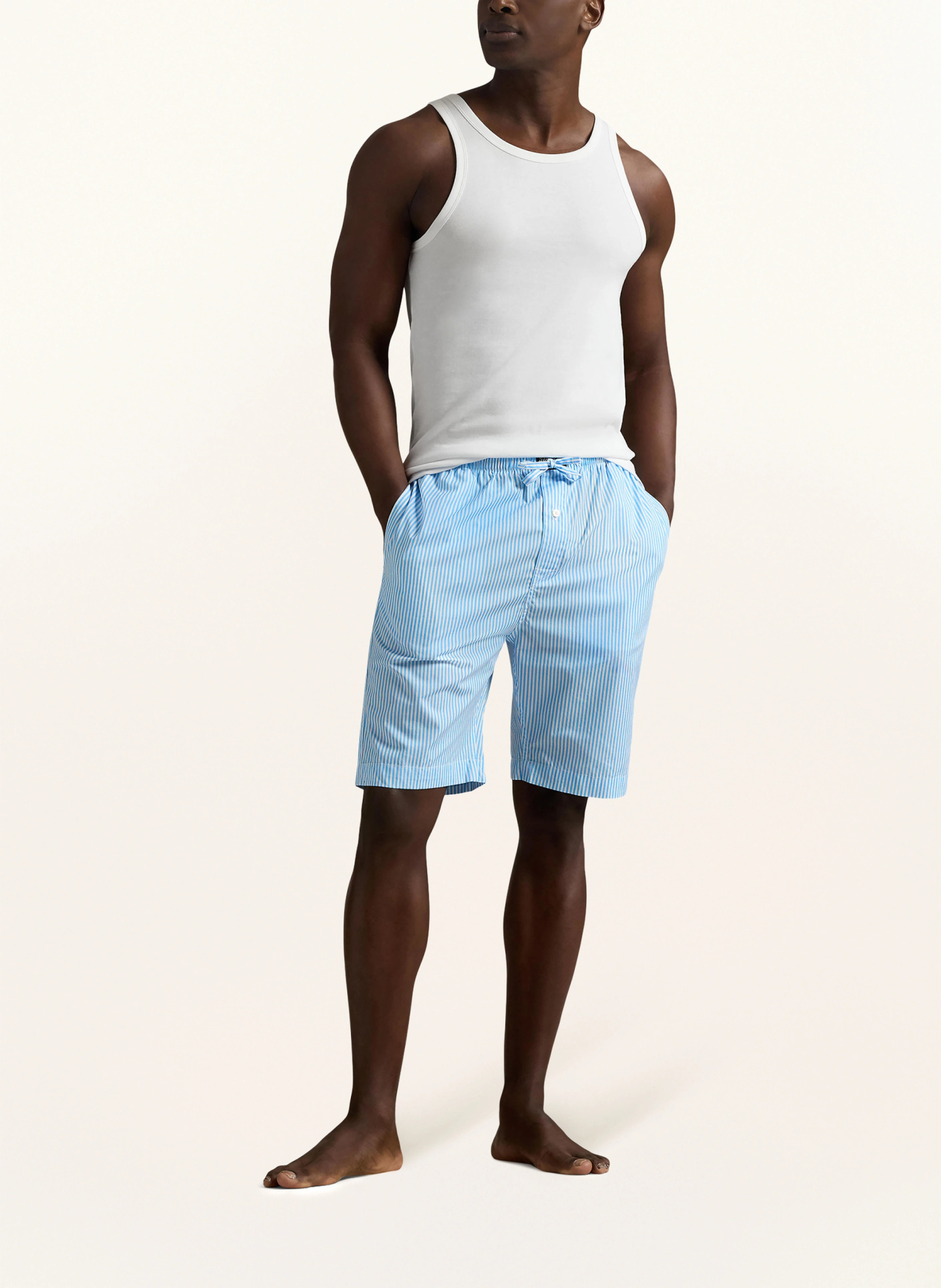 POLO RALPH LAUREN Lounge-Shorts – HELLBLAU / WEISS