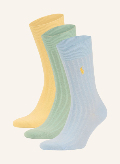 POLO RALPH LAUREN 3er-Pack Strümpfe – GELB / MINT / HELLBLAU