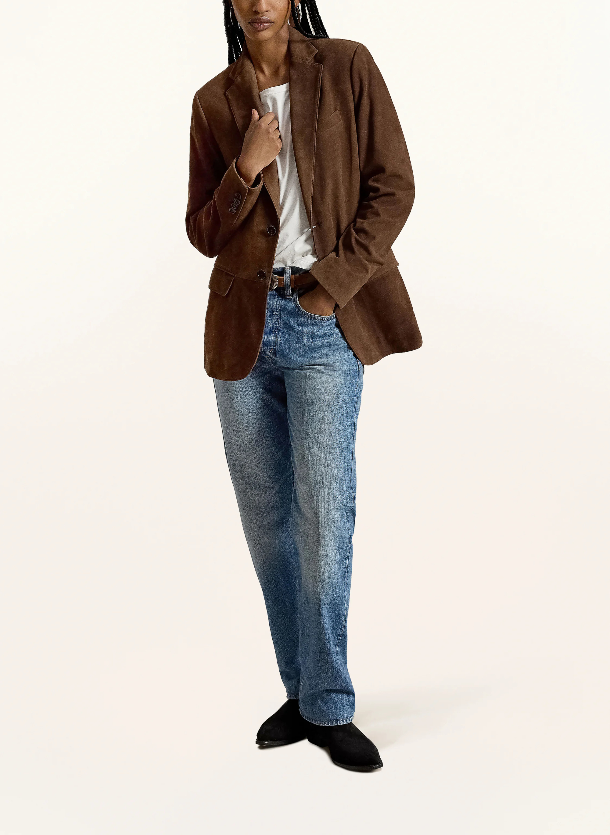 POLO RALPH LAUREN Lederblazer – DUNKELBRAUN
