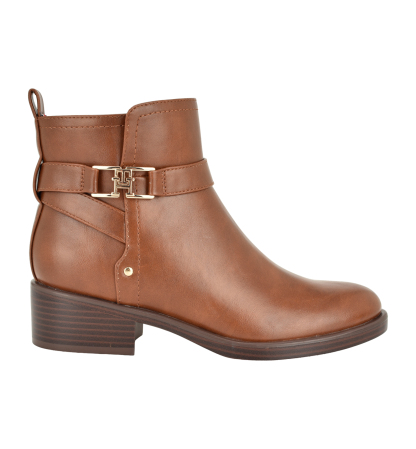 Tommy Hilfiger Women's Idala Ornamented Side Zip Booties - Medium Brown