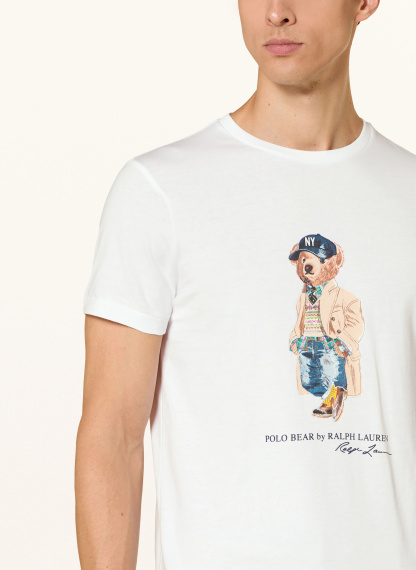 POLO RALPH LAUREN T-Shirt – WEISS / BEIGE / BLAU