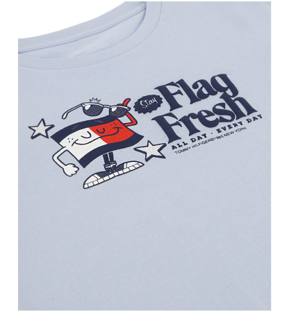 Tommy Hilfiger Boys' 2T-7 Flag Fresh Short-Sleeve T-Shirt - Blue
