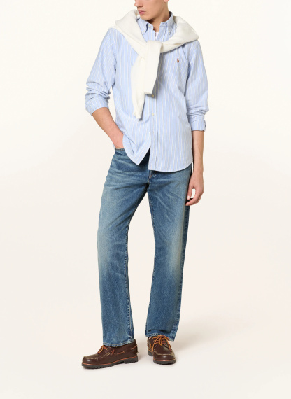 POLO RALPH LAUREN Oxfordhemd Custom Fit – HELLBLAU / WEISS / DUNKELBLAU