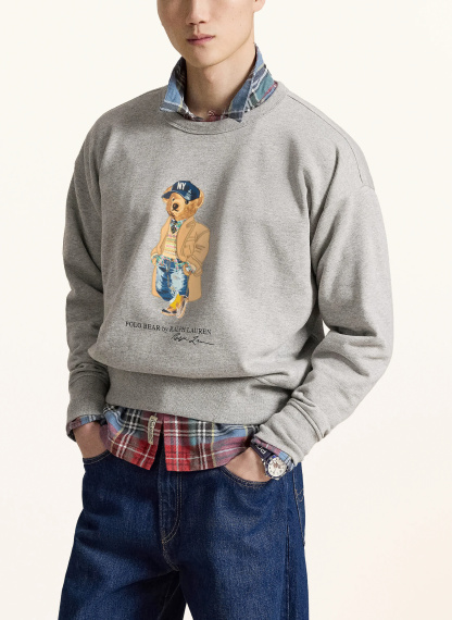 POLO RALPH LAUREN Sweatshirt – HELLGRAU / HELLBRAUN / BLAU