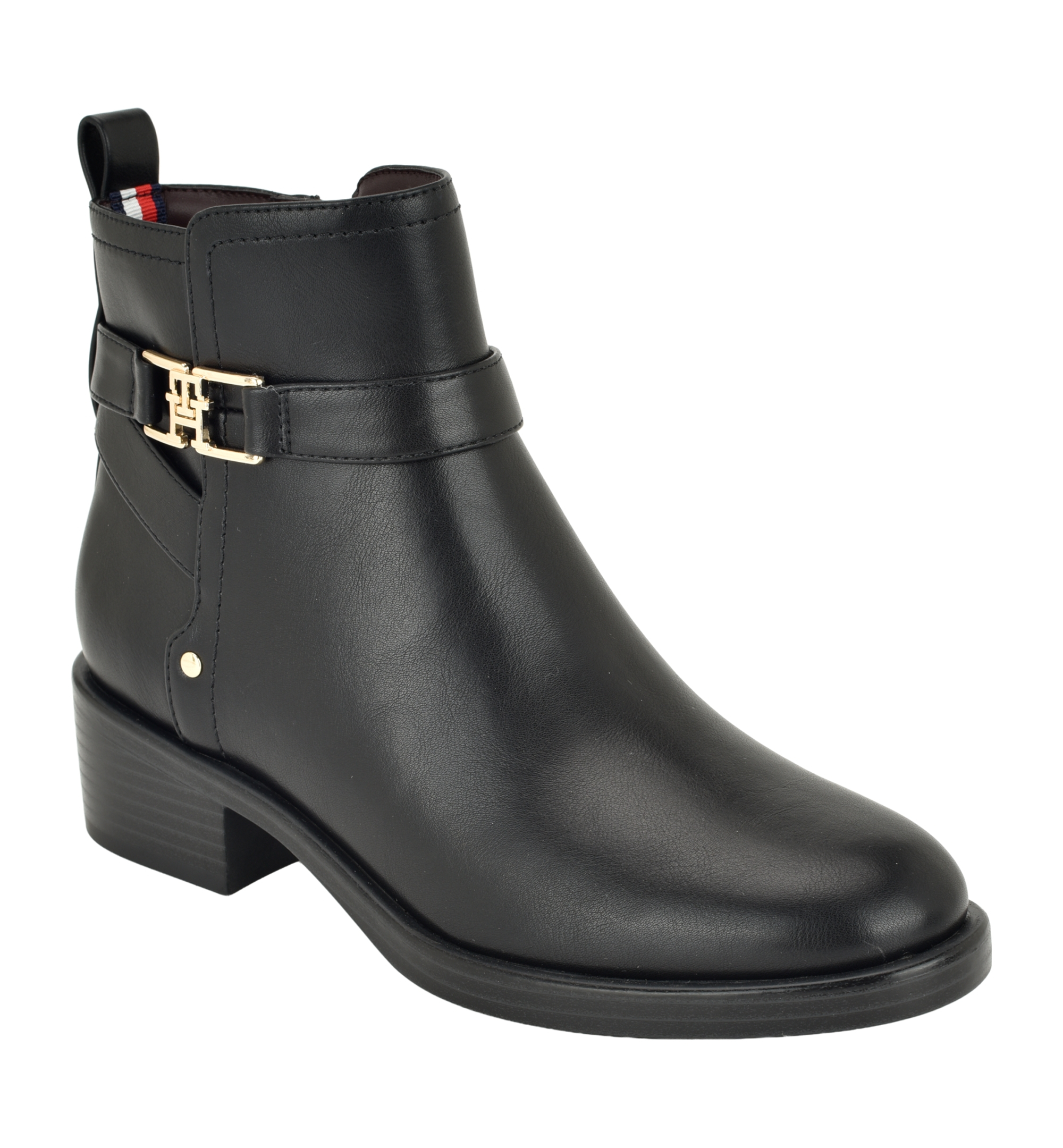 Tommy Hilfiger Women's Idala Ornamented Side Zip Booties - Black