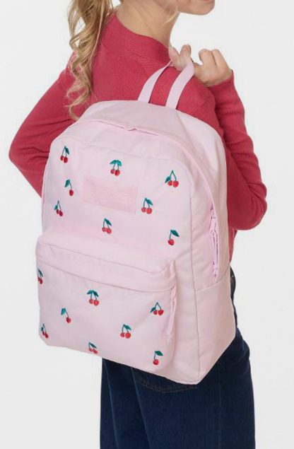 JanSport SuperBreak® Plus Backpack - Pink Ice Cherry Embroidery