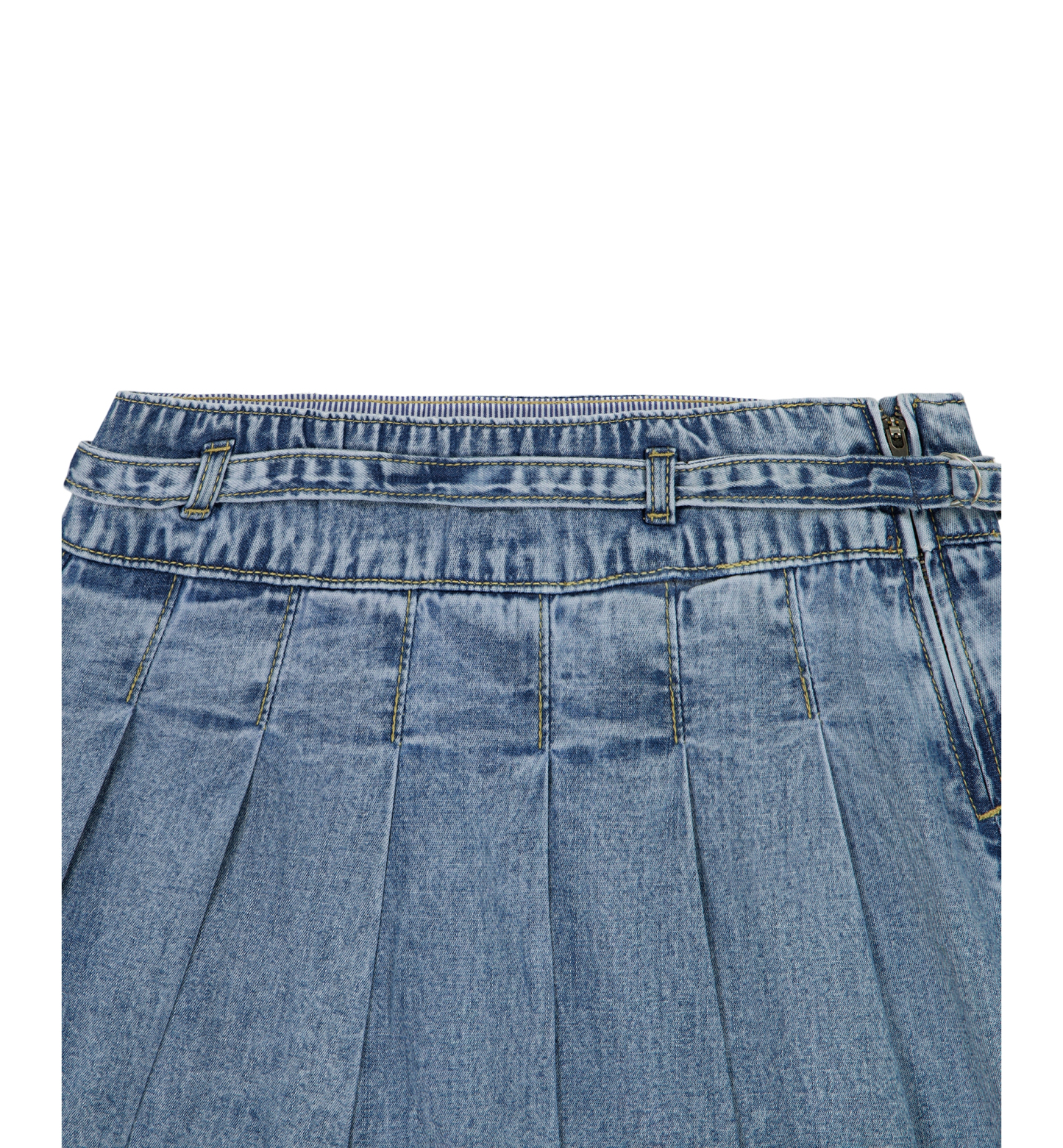 Tommy Hilfiger Girls' 7-16 Denim Pleated Skirt - Lexington Wash