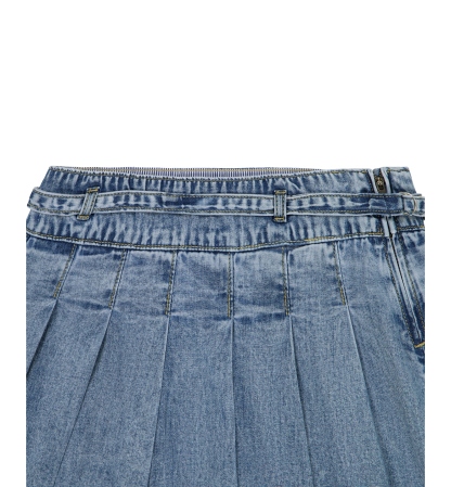Tommy Hilfiger Girls' 7-16 Denim Pleated Skirt - Lexington Wash
