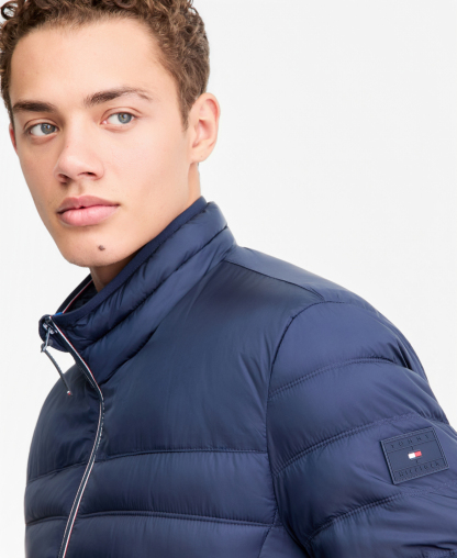 Tommy Hilfiger Men's Unhooded Packable Jacket - Midnight Navy