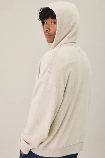 Standard Cloth Pregame Zip-Up Hoodie Sweatshirt - Oatmeal Heather