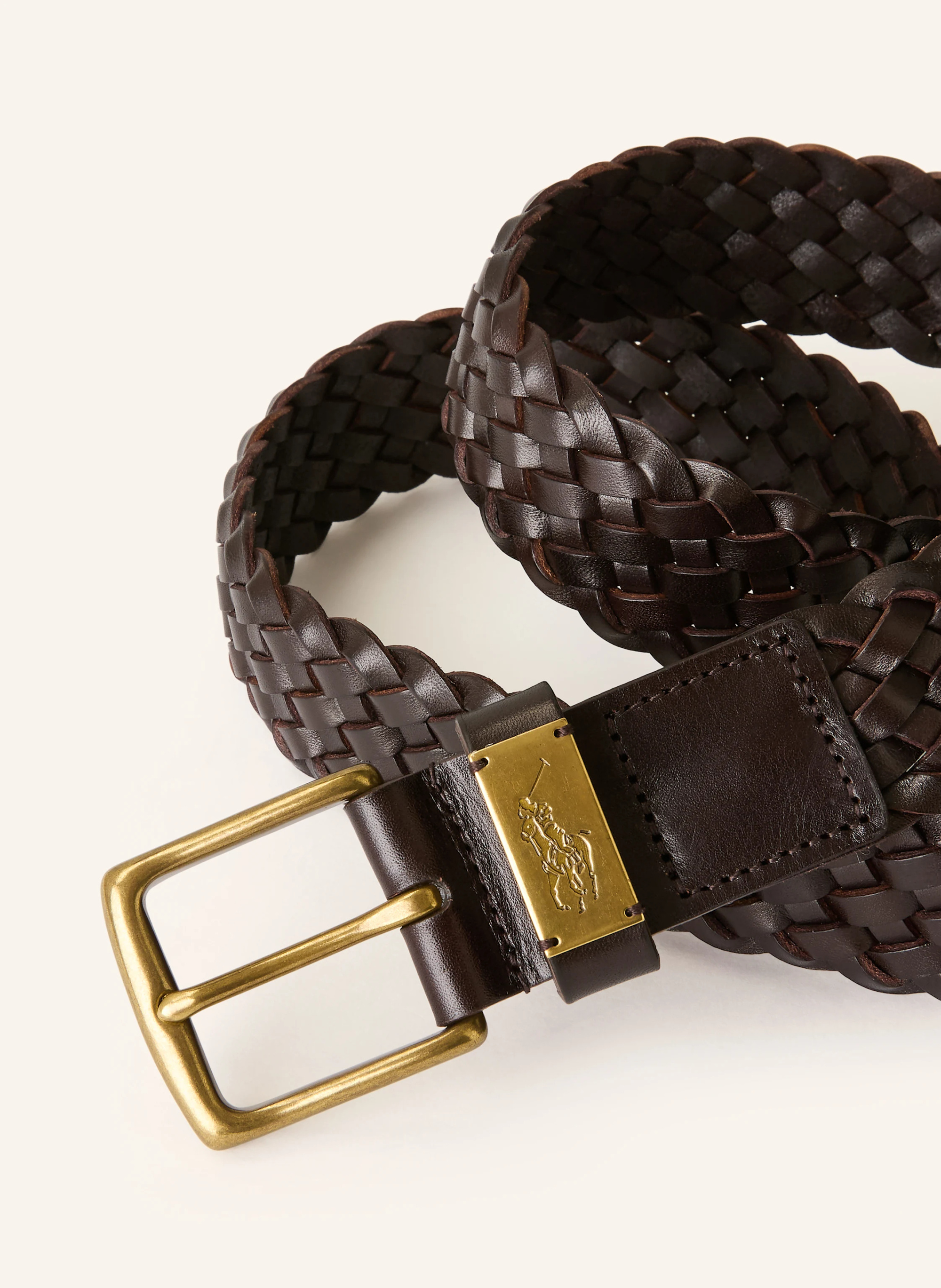POLO RALPH LAUREN Flechtgürtel – DUNKELBRAUN