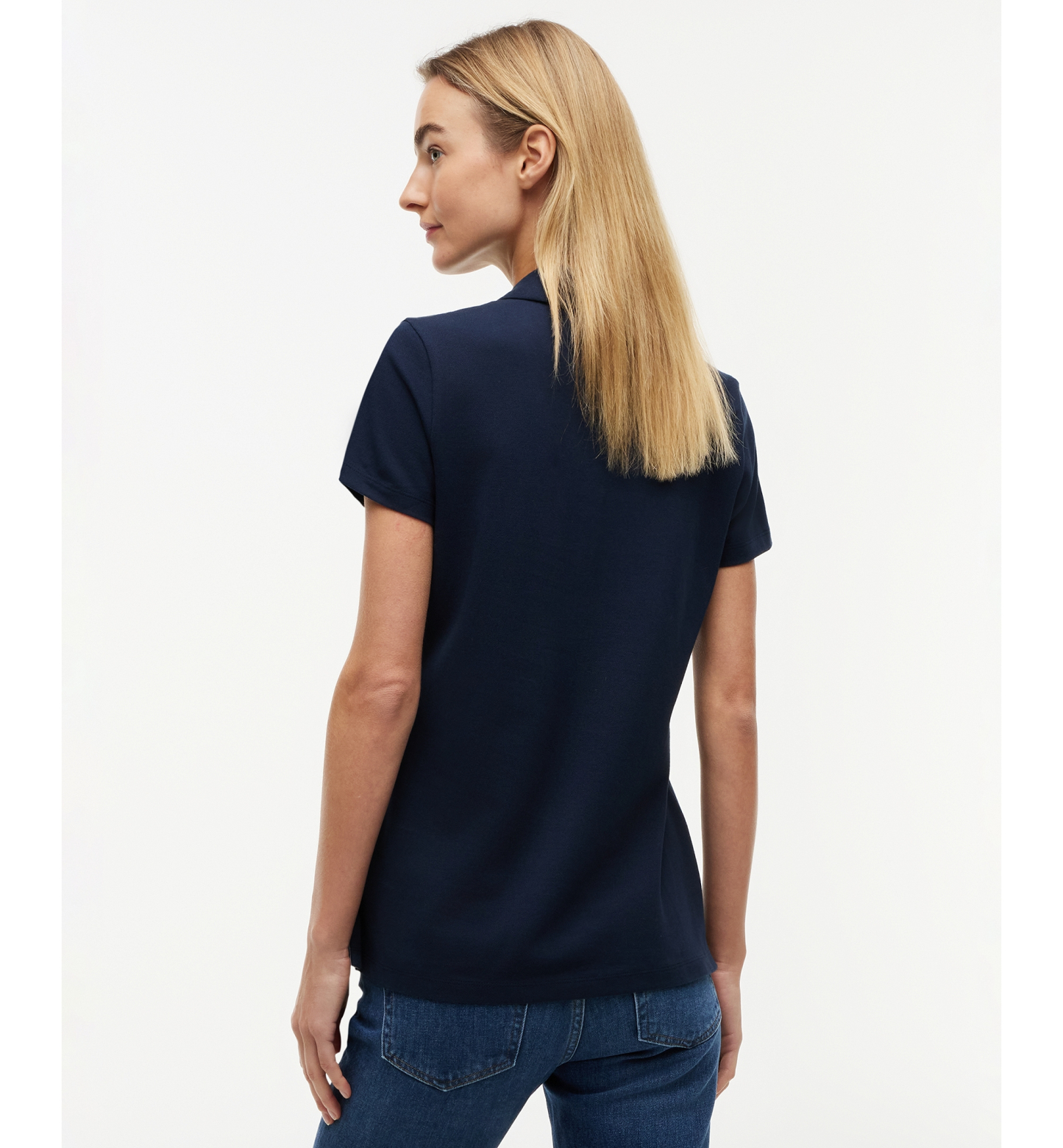 Tommy Hilfiger Women's Classic Pique Short-Sleeve Polo T-Shirt - Dark Night Navy