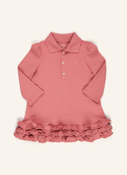 POLO RALPH LAUREN Set: Polokleid mit Rüschen und Hose – PINK