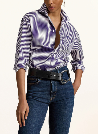 POLO RALPH LAUREN Hemdbluse – DUNKELBLAU / WEISS