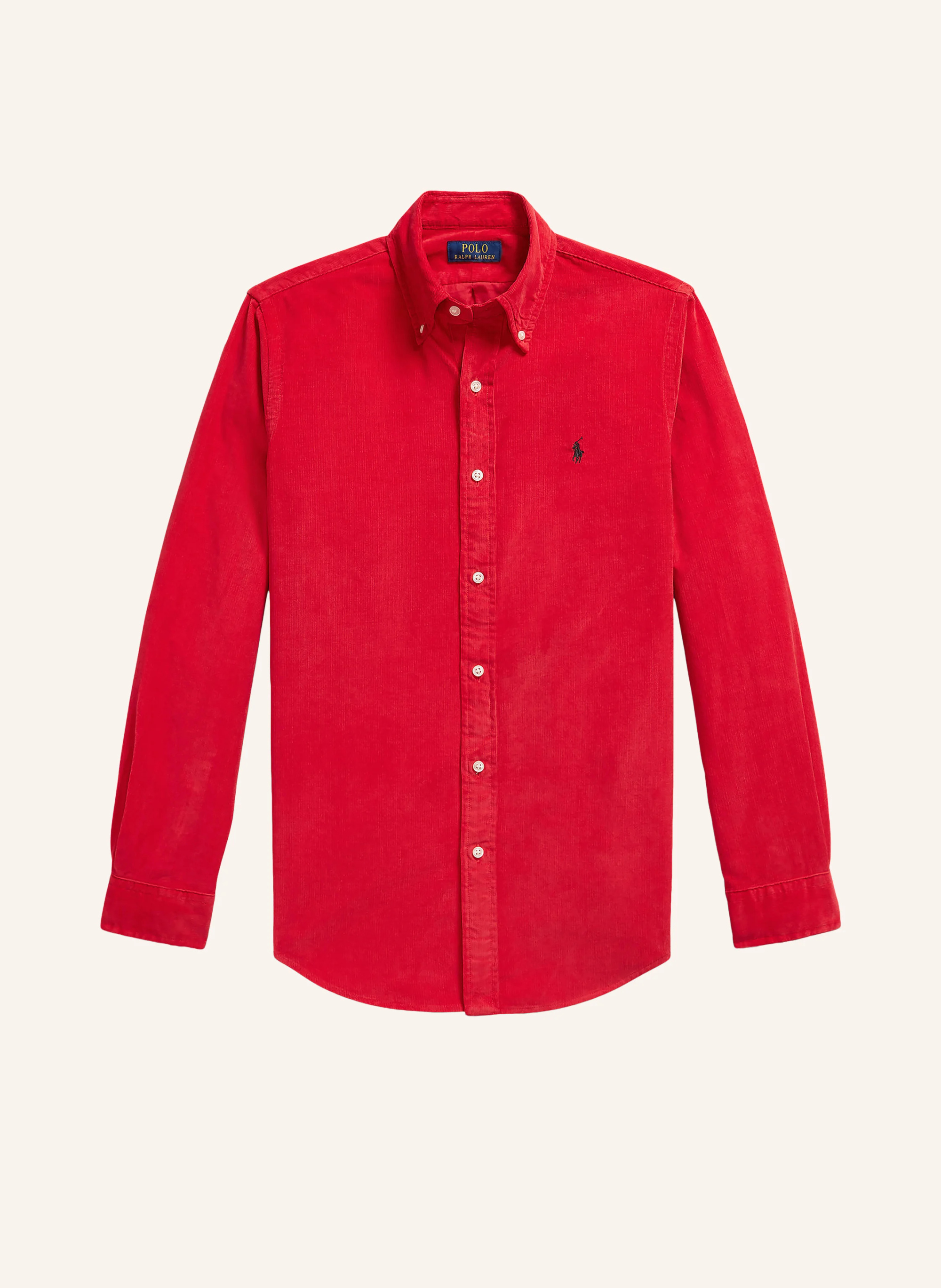 POLO RALPH LAUREN Cordhemd Custom Fit – DUNKELROT / DUNKELBLAU
