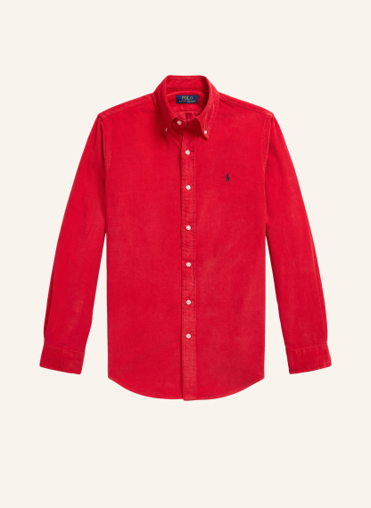 POLO RALPH LAUREN Cordhemd Custom Fit – DUNKELROT / DUNKELBLAU