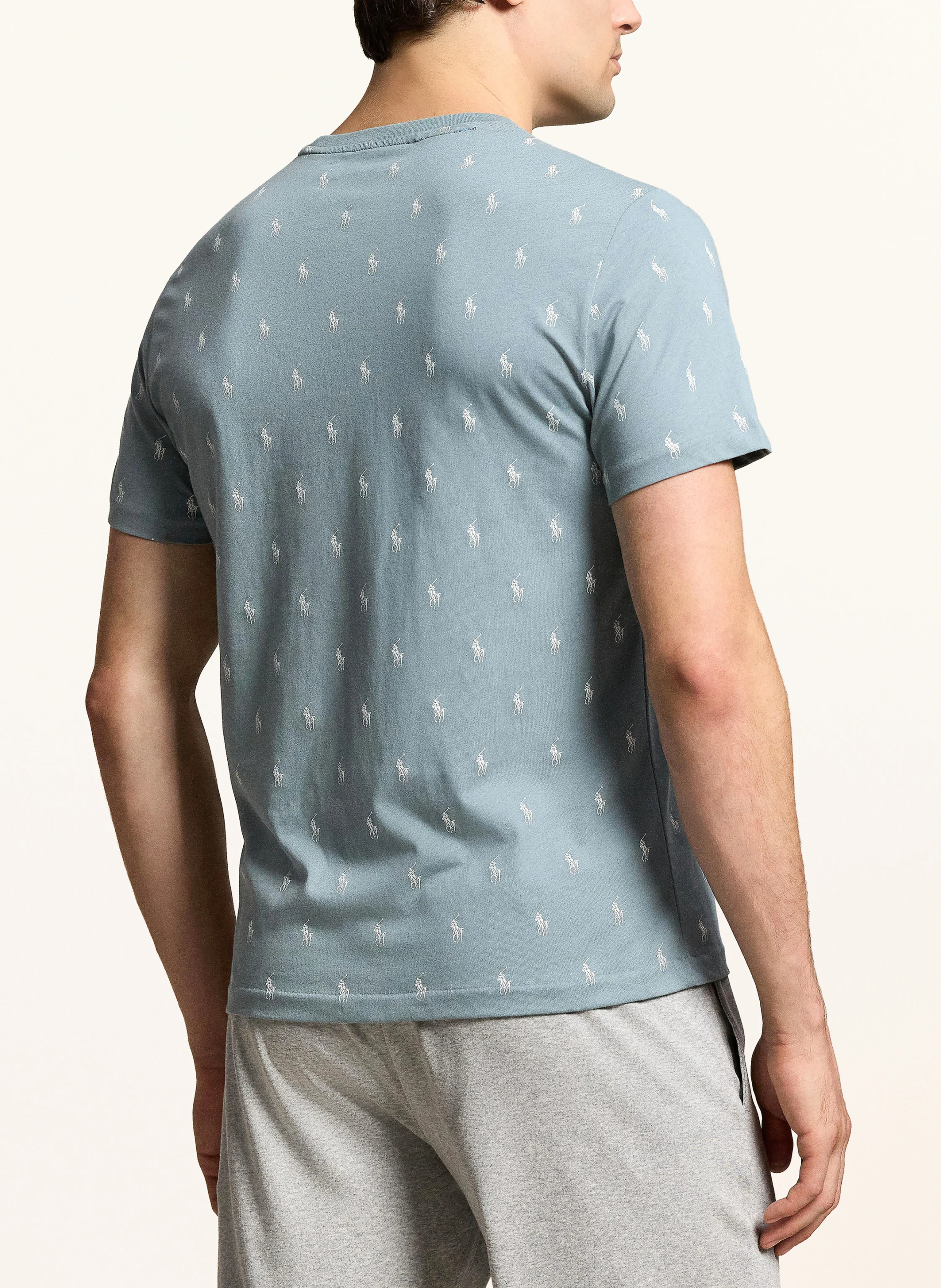 POLO RALPH LAUREN Lounge-Shirt – BLAUGRAU / WEISS
