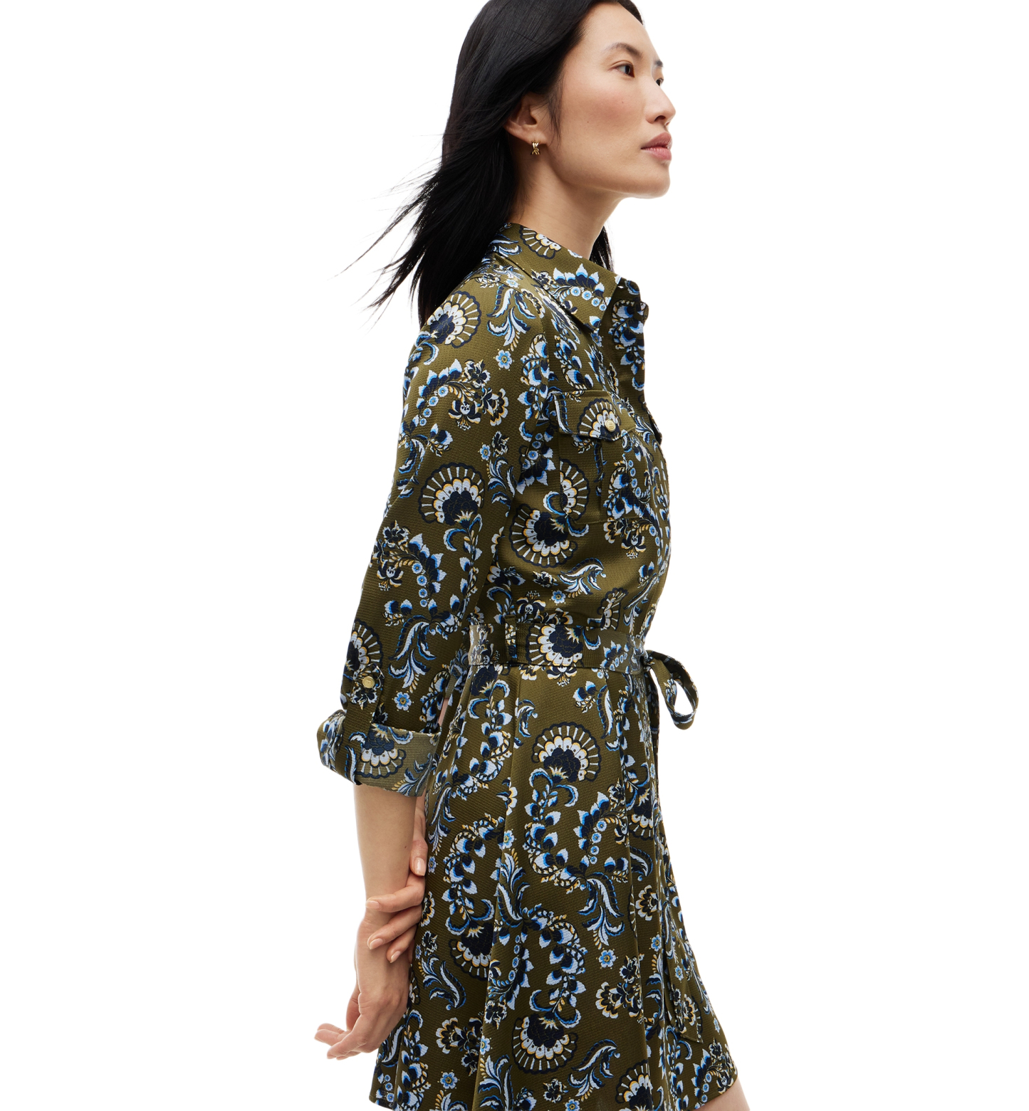 Tommy Hilfiger Women's Long-Sleeve Paisley-Print Shirt Dress - Expressive Floral Multi
