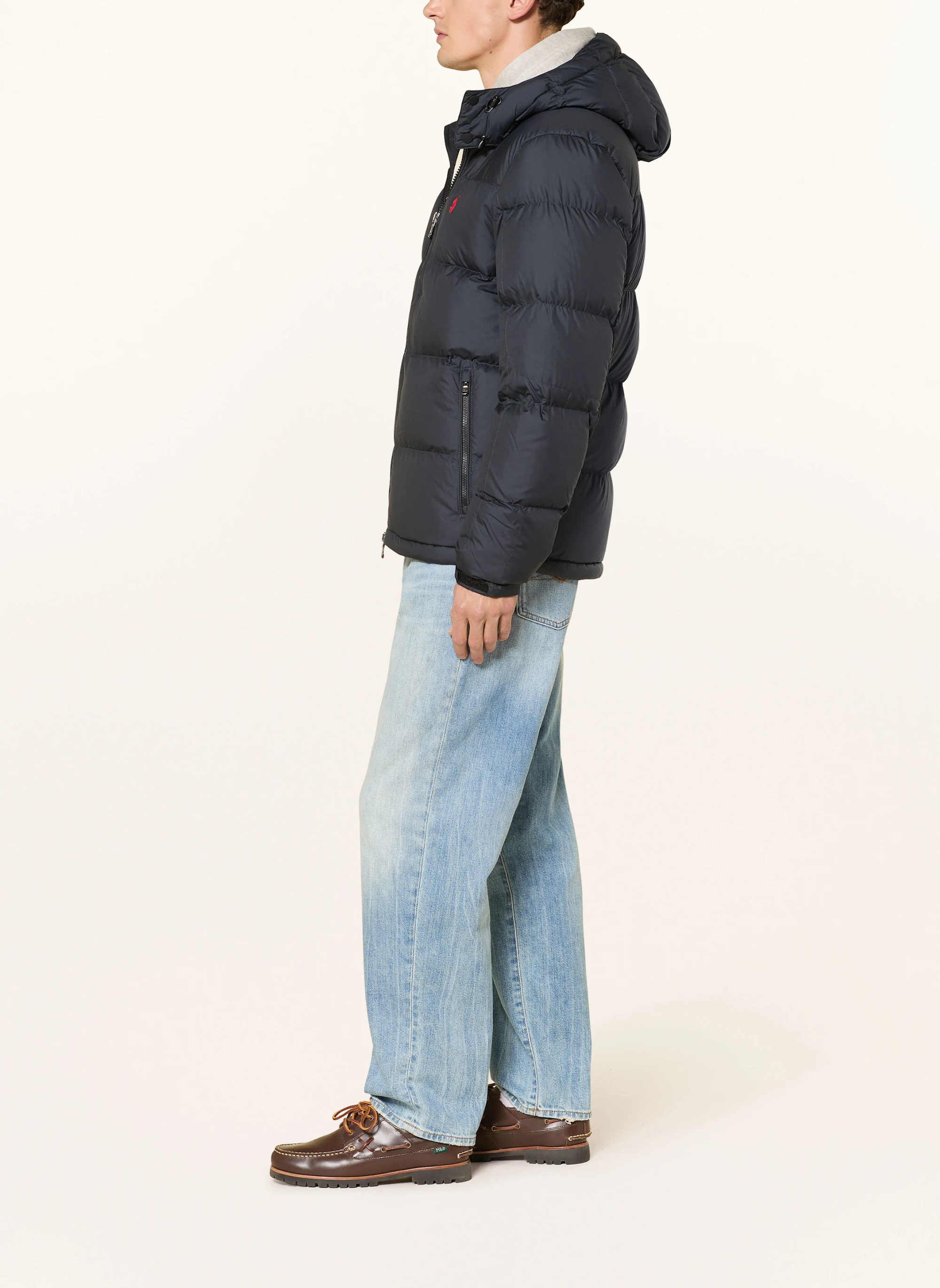 POLO RALPH LAUREN Daunenjacke GORHAM mit abnehmbarer Kapuze – SCHWARZ