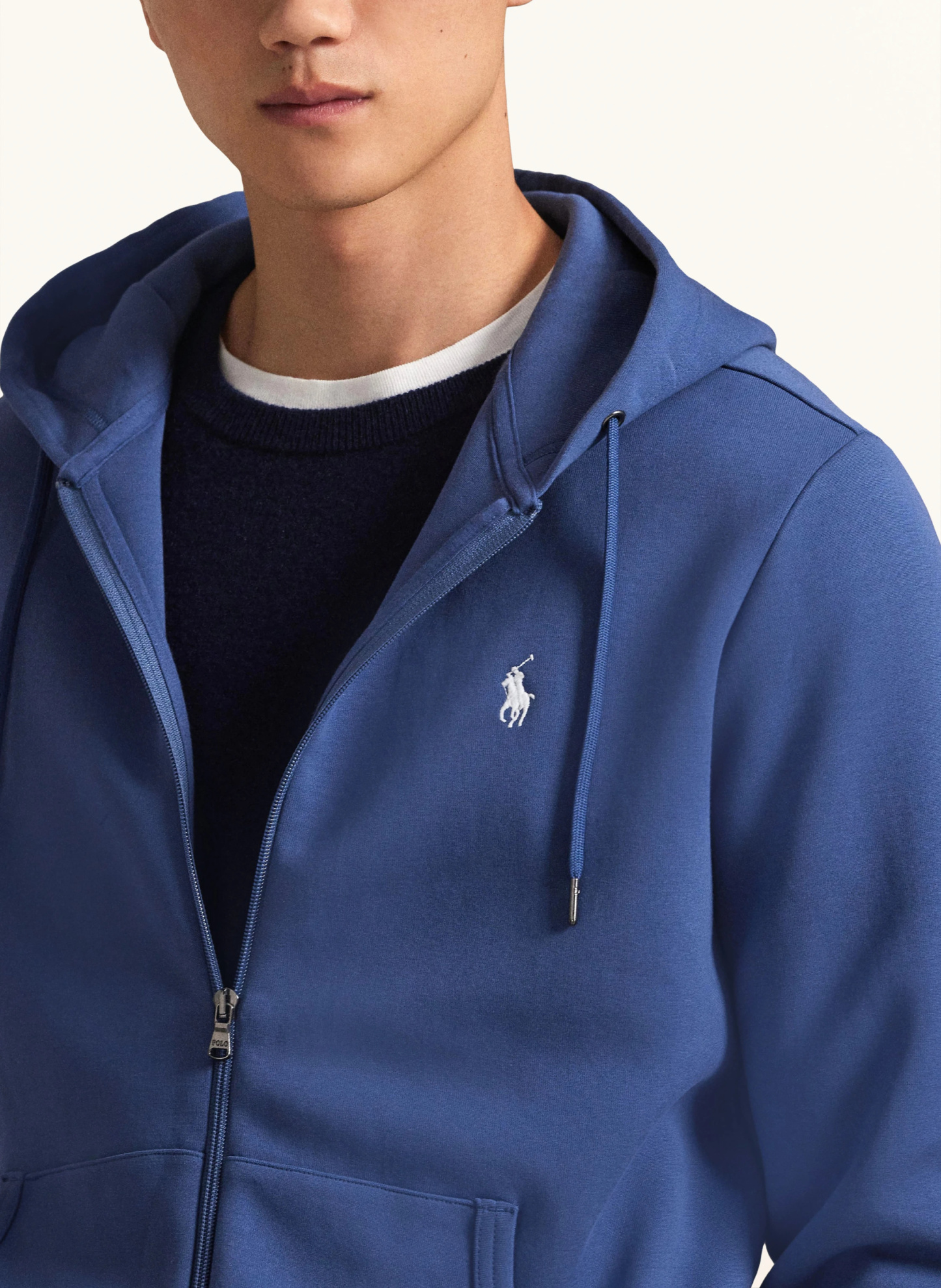 POLO RALPH LAUREN Sweatjacke – BLAU / WEISS