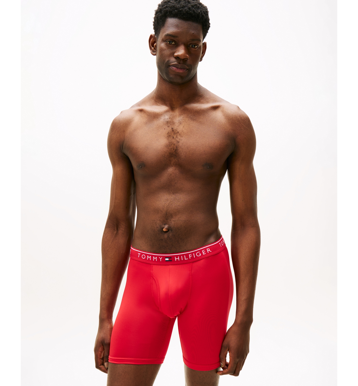 Tommy Hilfiger Men's Micro Boxer Briefs, 3-Pack - Primary Red/Desert Sky/White