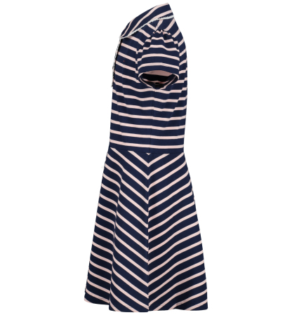 Tommy Hilfiger Girls' 7-16 Striped Polo Collar Dress - Navy Blazer