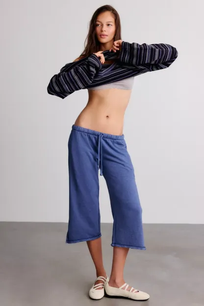 Out From Under Spring Breaker Slouch Capri Pants - Blue