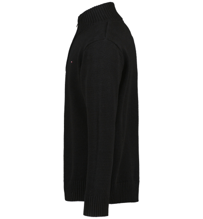 Tommy Hilfiger Boys' 8-20 Zipneck Cotton Quarter-Zip Sweater - Black
