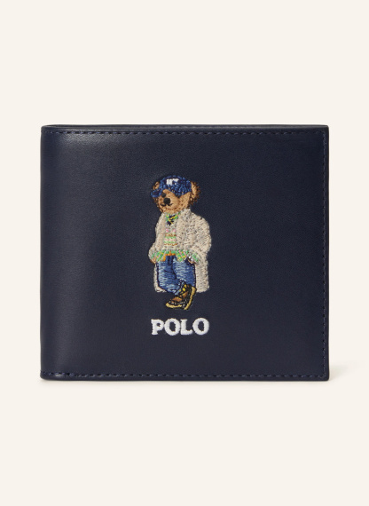 POLO RALPH LAUREN Geldbörse – DUNKELBLAU / BRAUN / BEIGE