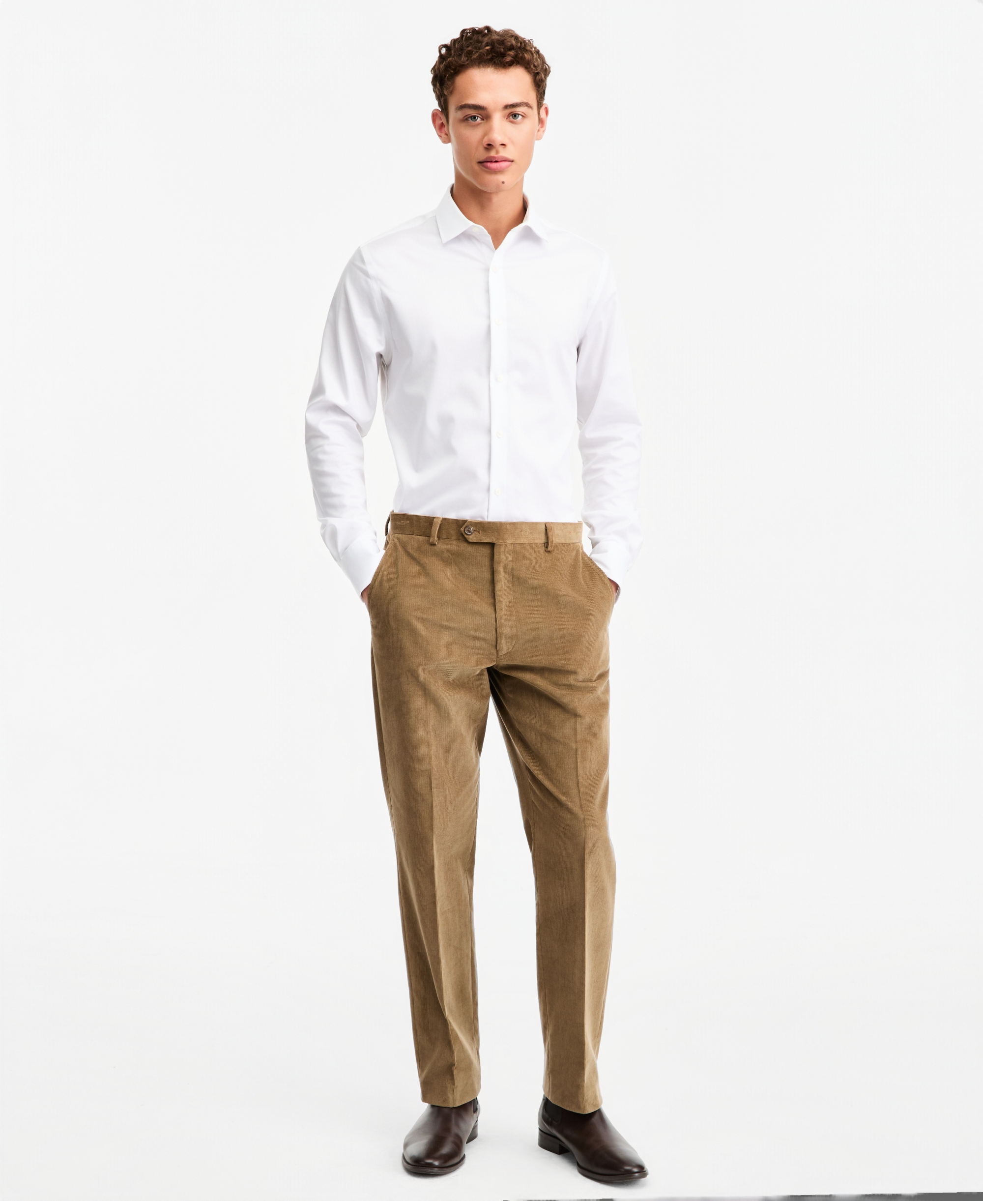 Tommy Hilfiger Men's Modern-Fit Solid Corduroy Pants - Taupe