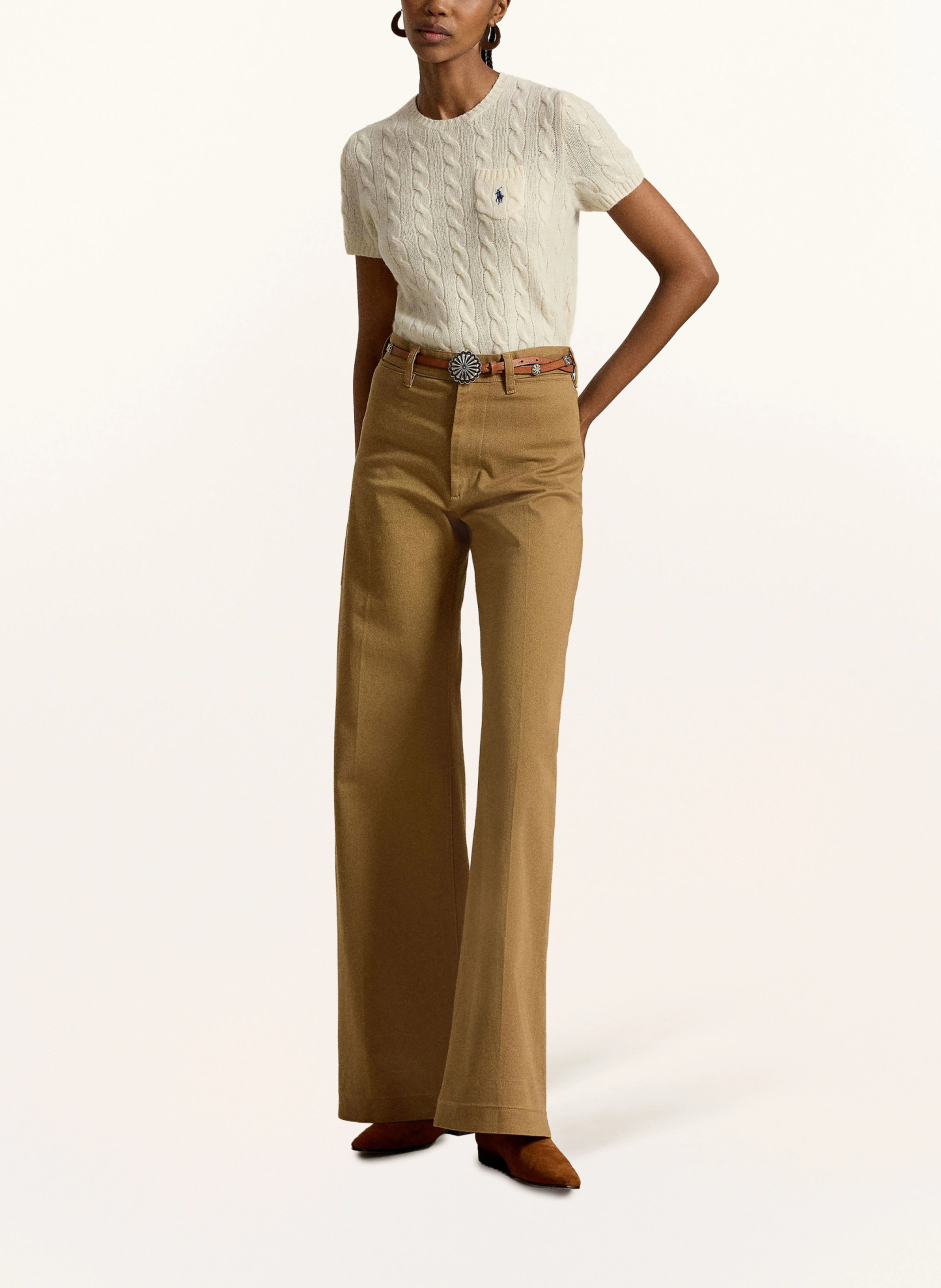 POLO RALPH LAUREN Strickshirt – ECRU