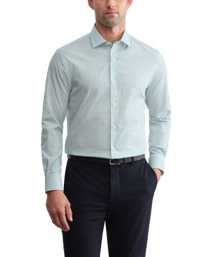 Tommy Hilfiger Men's TH Flex Twill Regular-Fit Dress Shirt - Green
