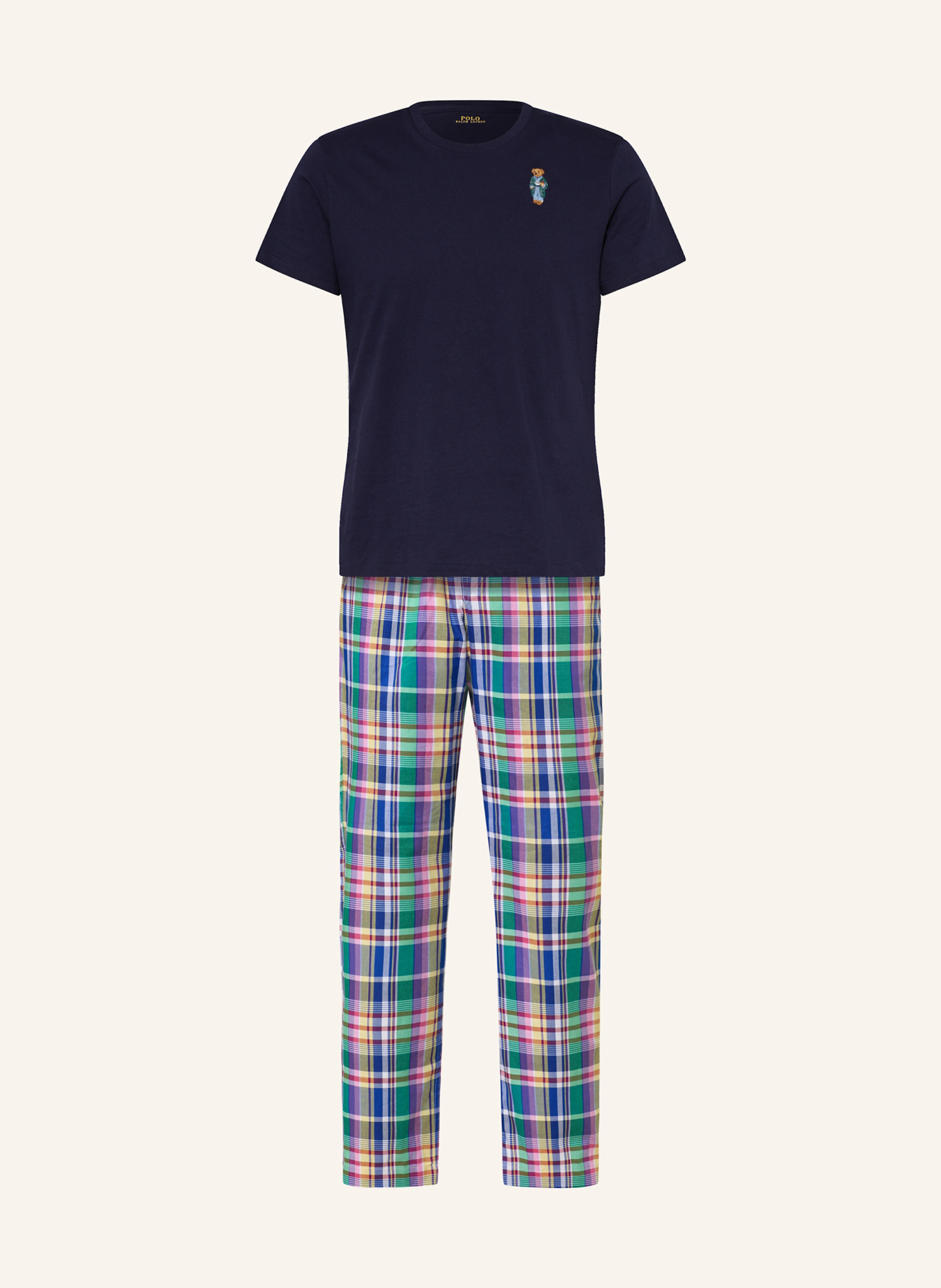 POLO RALPH LAUREN Schlafanzug – DUNKELBLAU / LILA / GELB