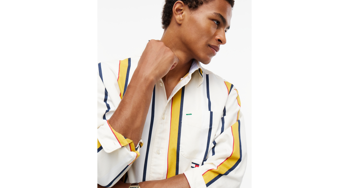 Tommy Hilfiger Men's American Icons Oxford Heritage Long-Sleeve Striped Cotton Shirt, Macy’s Exclusive - Herald Stripe