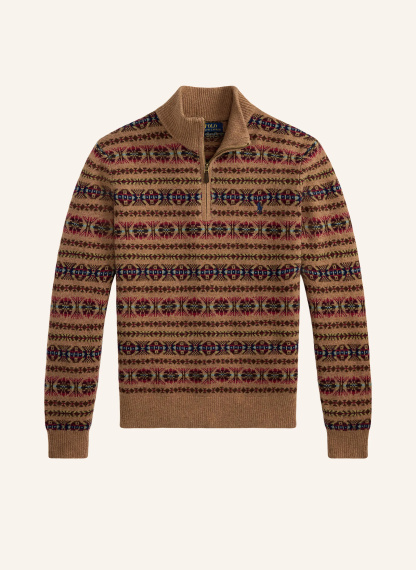 POLO RALPH LAUREN Troyer – BRAUN / DUNKELROT / DUNKELBLAU