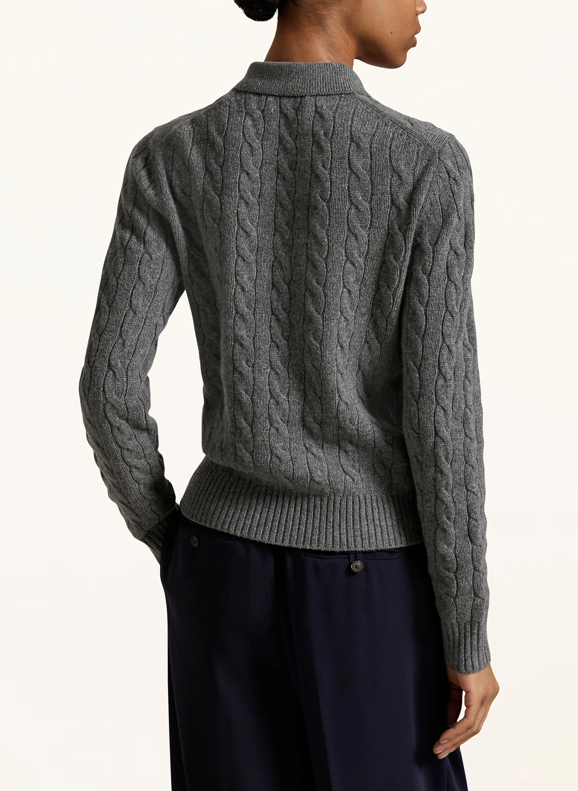 POLO RALPH LAUREN Strick-Poloshirt – GRAU