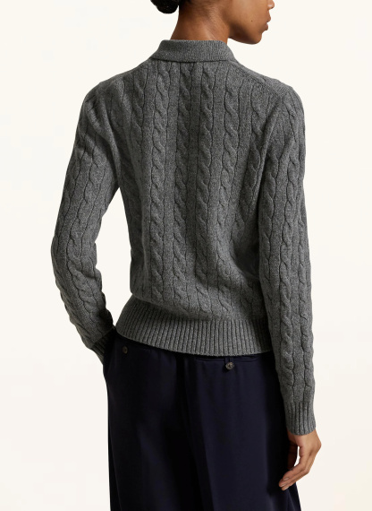 POLO RALPH LAUREN Strick-Poloshirt – GRAU