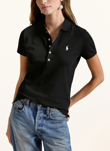 POLO RALPH LAUREN Piqué-Poloshirt – SCHWARZ