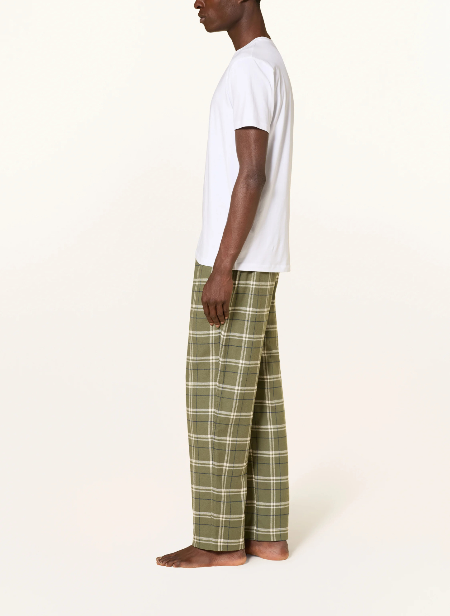 POLO RALPH LAUREN Lounge-Hose aus Flanell – GRÜN / DUNKELBLAU / WEISS