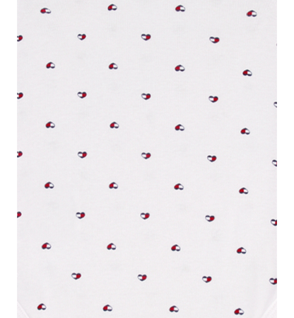 Tommy Hilfiger Baby Girls' Flag Heart Print Bodysuits and Leggings, 3-Piece Set - Pink/White
