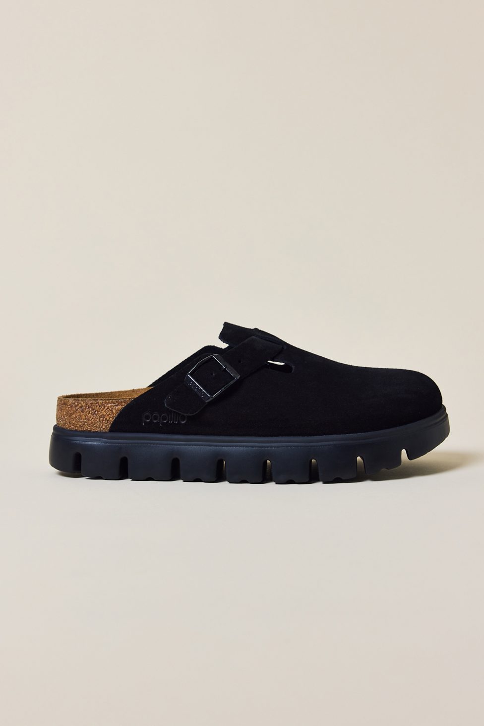 Birkenstock Women's Boston Chunky Suede Clogs - Black