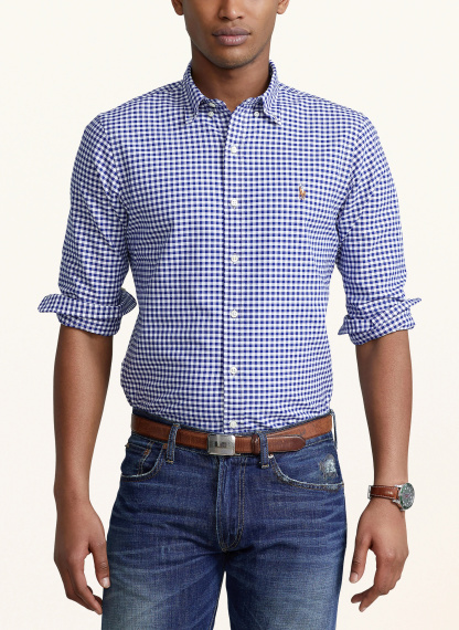 POLO RALPH LAUREN Oxfordhemd Slim Fit – WEISS / HELLBLAU