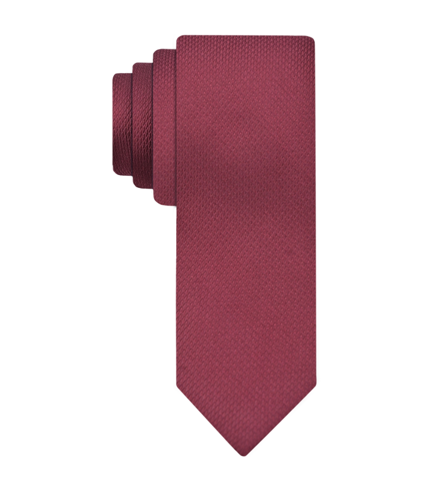 Tommy Hilfiger Men's Rope Solid Classic Tie - Burgundy