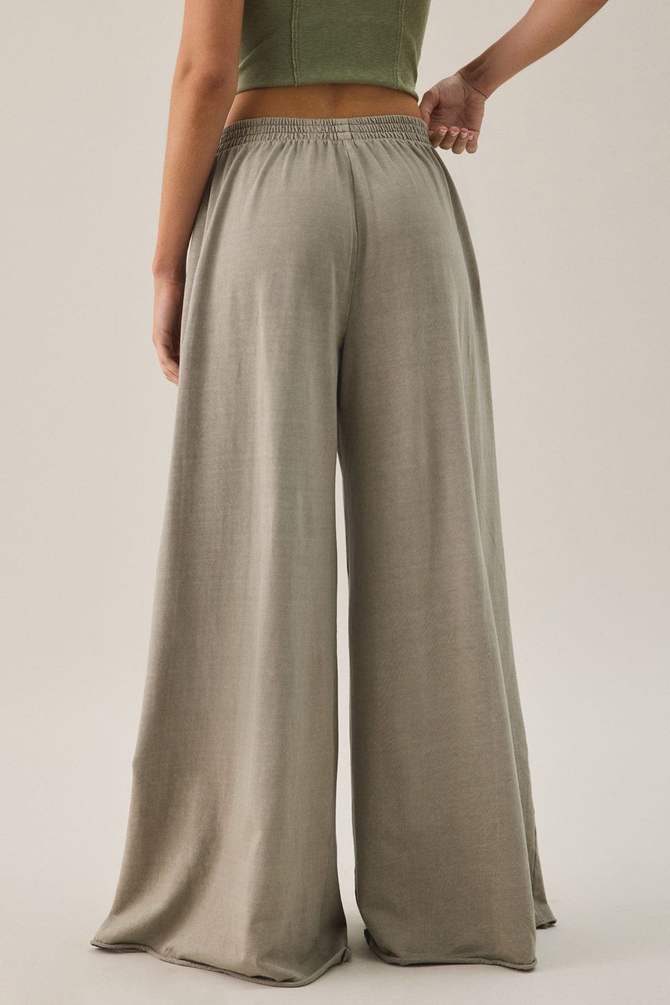 Out From Under Lived In Extreme Wide Leg Sweatpants - Stone